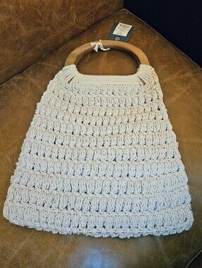 Macrame Tote Handbag NWT